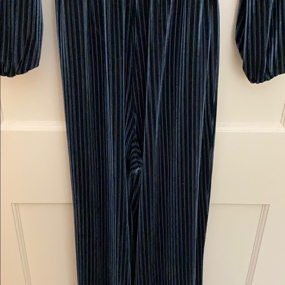 NWT Anthropology Velvet Blue Romper Sz S - Picture 5 of 6